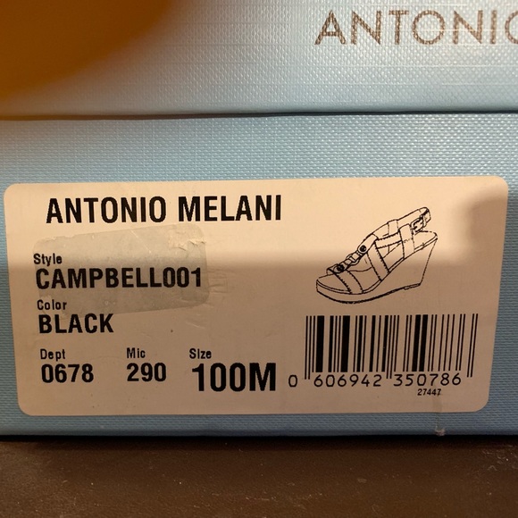 Antonio Melani Leather Woven Wedges - Picture 3 of 4